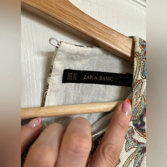 ZARA Paisley  Print Dress - Picture 4 of 8